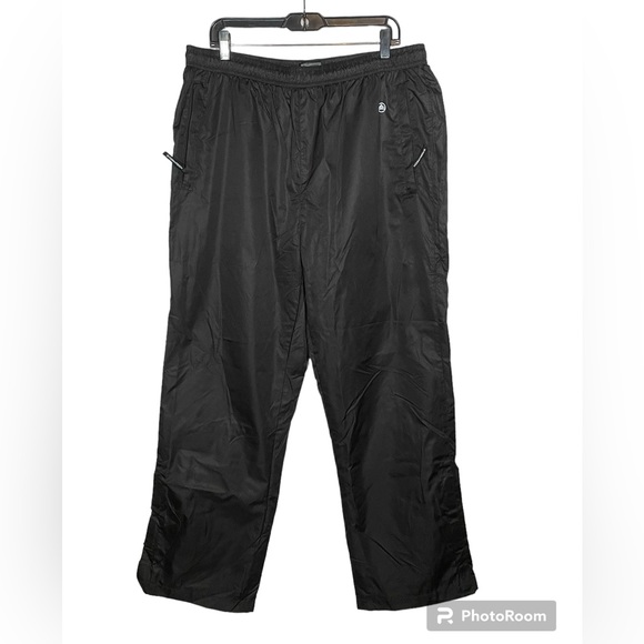 MEN’S STORMTECH PERFORMANCE BLACK WEATHER WATER RESISTANT RAIN PANTS SIZE 2XL - Picture 1 of 8
